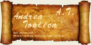 Andrea Toplica vizit kartica